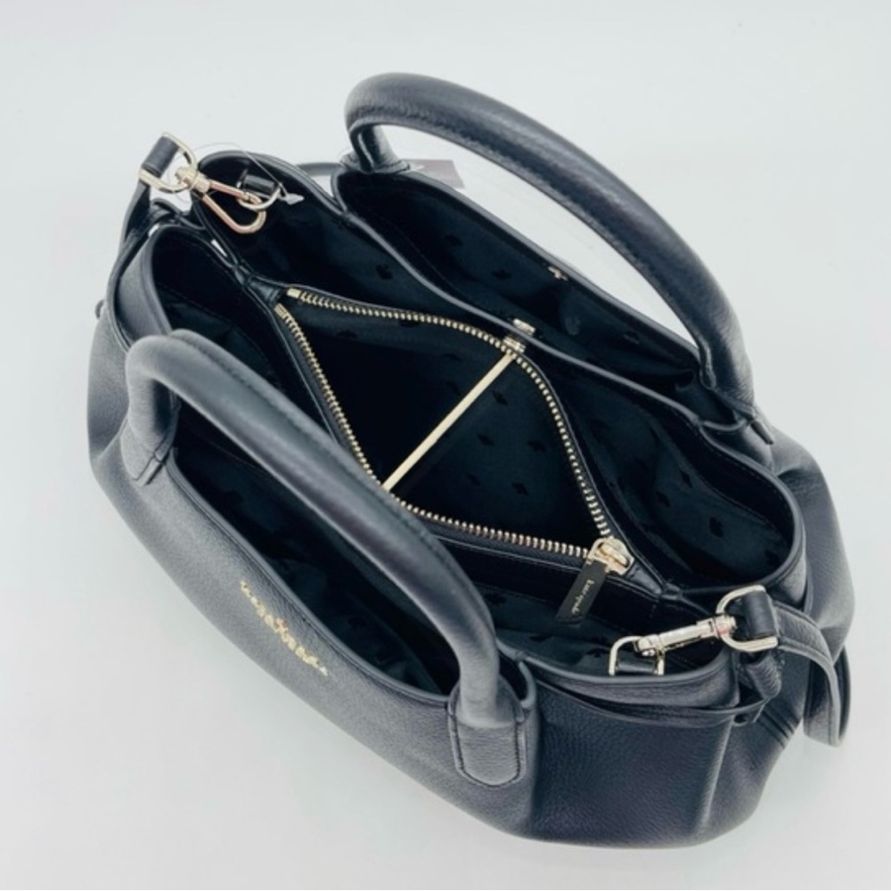 Kate Spade Large Dumpling Satchel. Black Pebbled Leather. NWT. Classic! - Picture 5 of 10